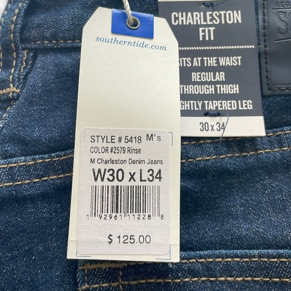 Southern Tide men’s Denim Jeans. Charleston Fit. Multiple sizes. NWT - Picture 3 of 5